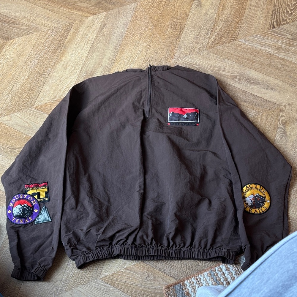 Travis Scott Brown Lightweight Jacket with Patches